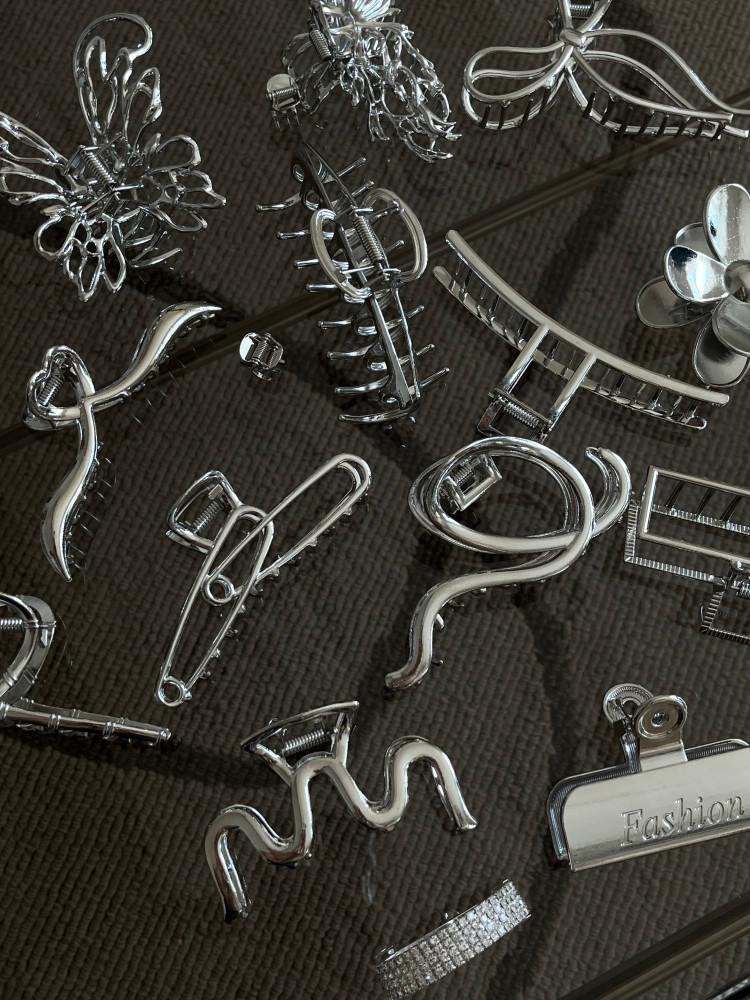 [당일출고] 실버 메탈 집게핀 17종 모음