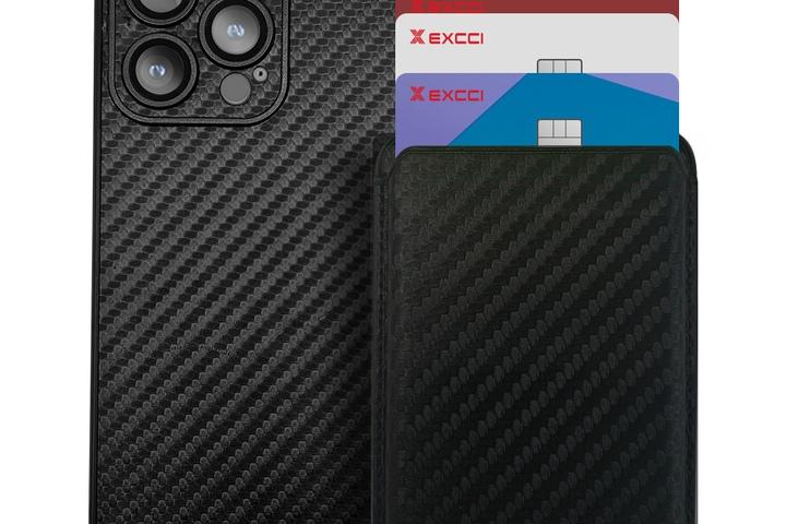 아이폰15 프로 풀커버 스티치 카드지갑 리얼 카본 맥세이프 케이스