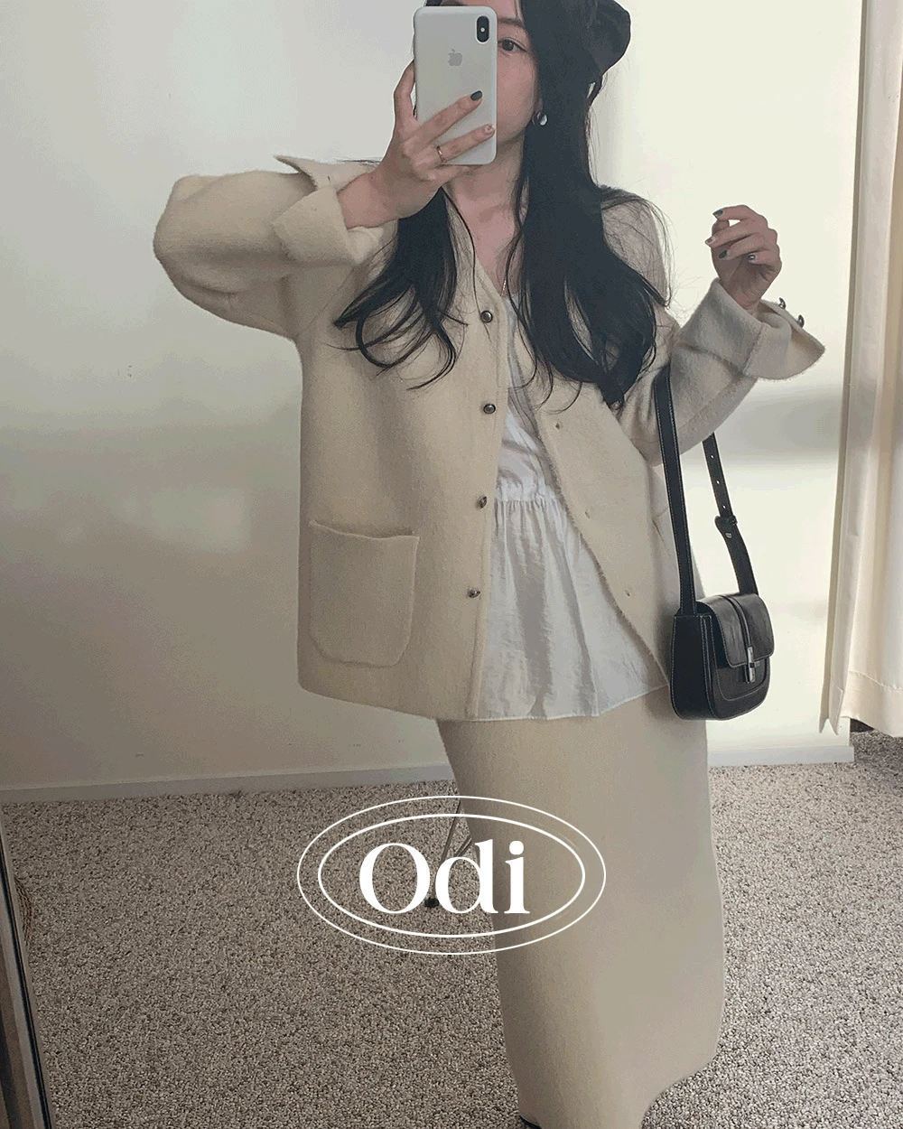 바닐라 니트 자켓 가디건 스커트 셋업 투피스 세트 (2컬러)