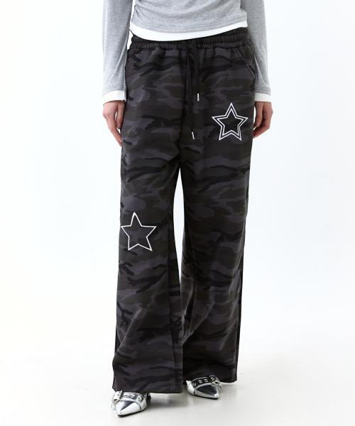 93 플라워 스타 카모 팬츠 챠콜