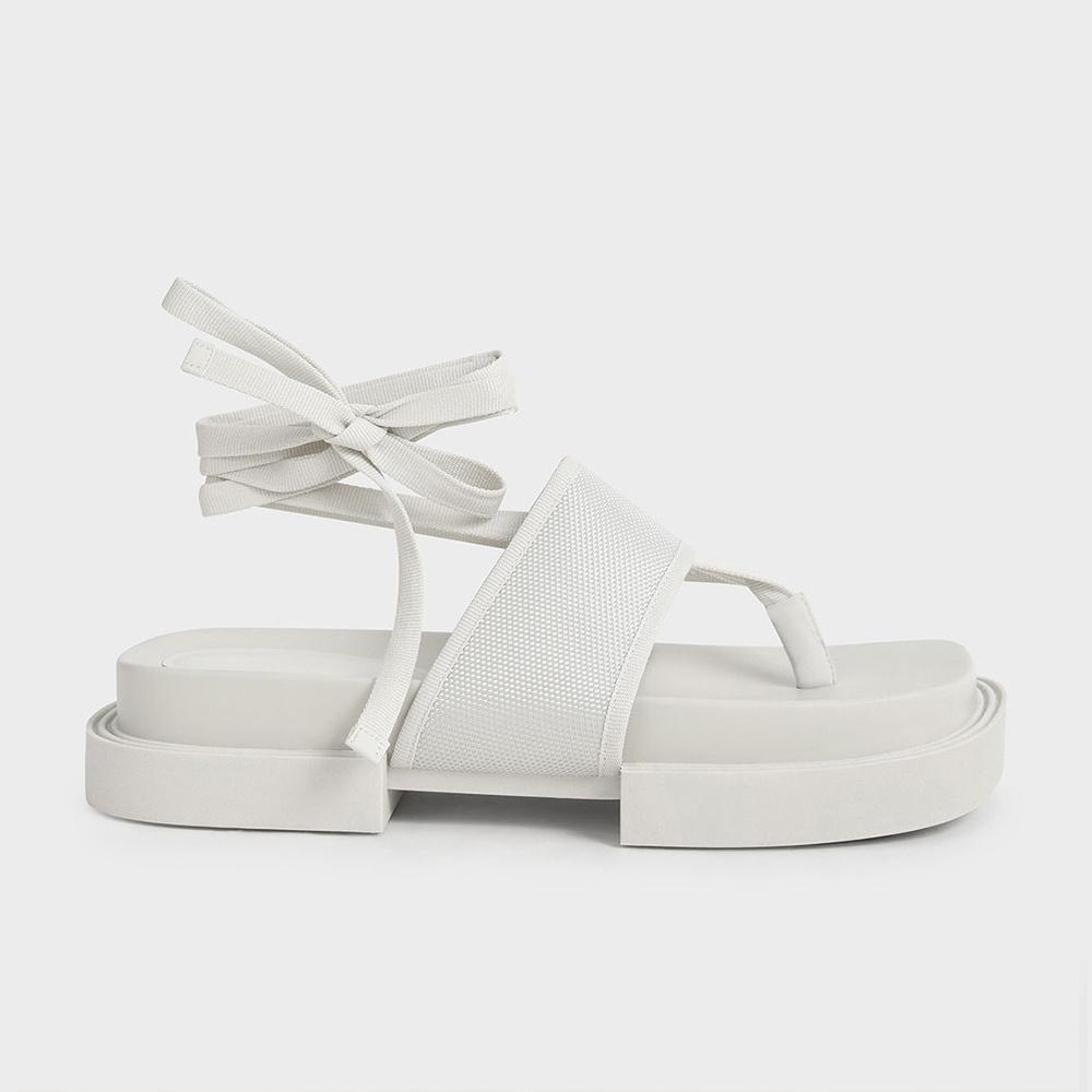 알렉스 리사이클 폴리스터 타이-어라운드 통 샌들 - 초크 CK1-70900373