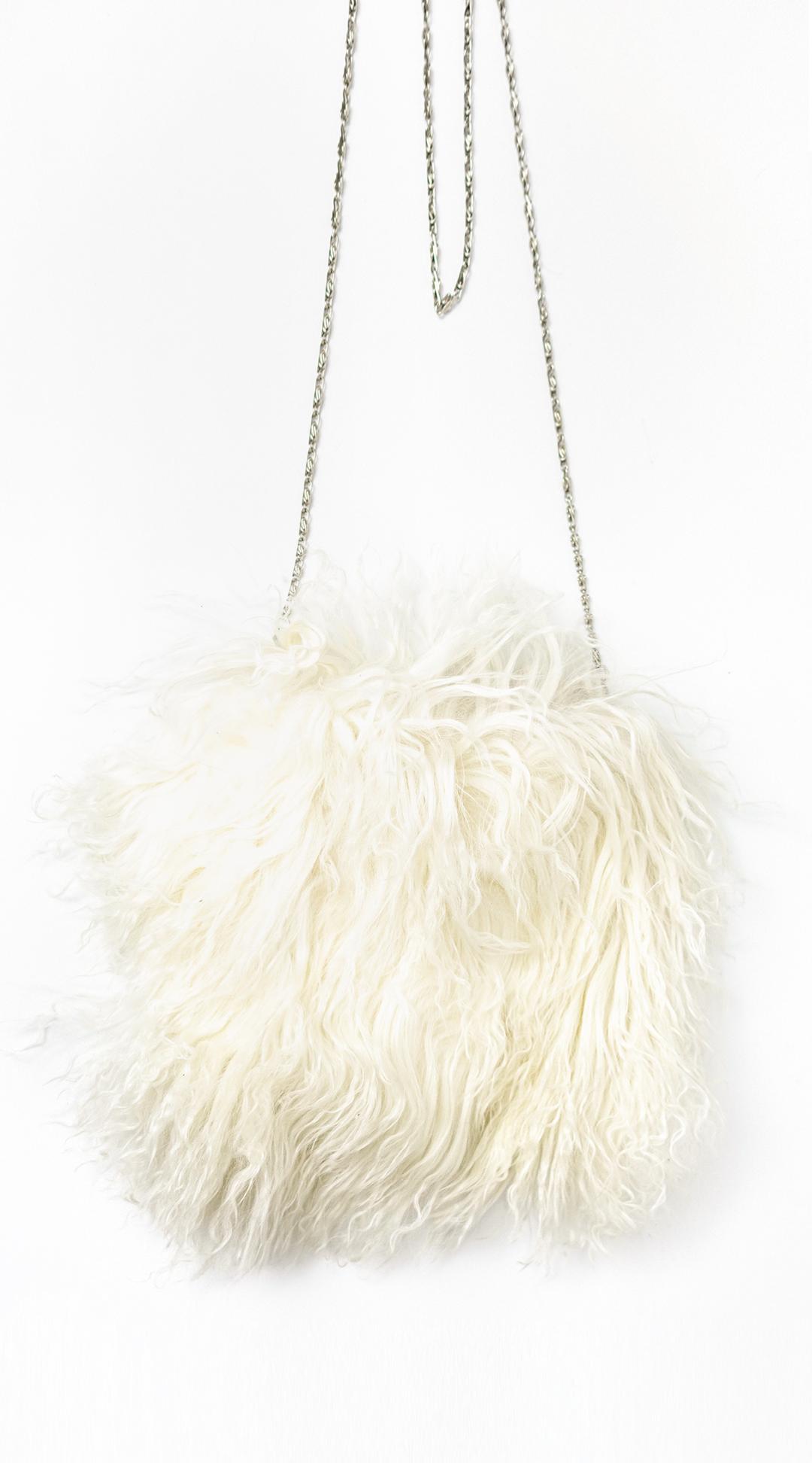 lamb shearling chain bag