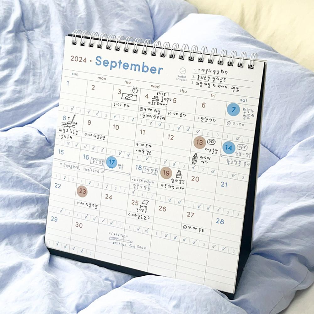 오브레코드 2024 트래커 캘린더 탁상달력 데스크캘린더