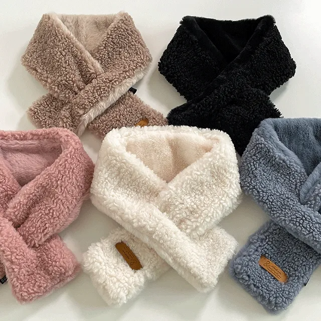 [당일출고🚀/1+1할인] 두잇 양면 리버시블 뽀글이 목도리 페이크퍼 쁘띠 털 머플러