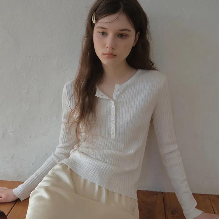 Deep Henry Neck Knit_Ivory(OC26KN01)