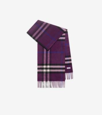 チェック カシミアスカーフ (パンジー) | Burberry®公式サイト