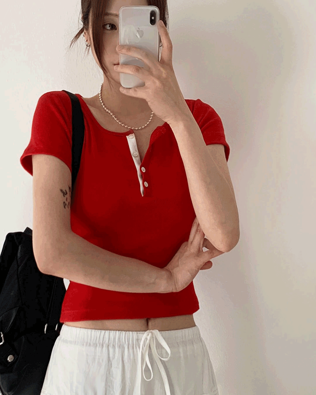 노이너티 [쫀쫀] BABY BUTTON TEE