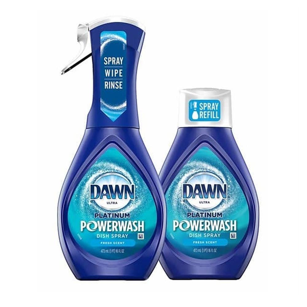 던 울트라 플래티넘 파워워시 스프레이 주방세제 프레시향 473ml 1개 리필 1개 Dawn Powerwash Dish Spray