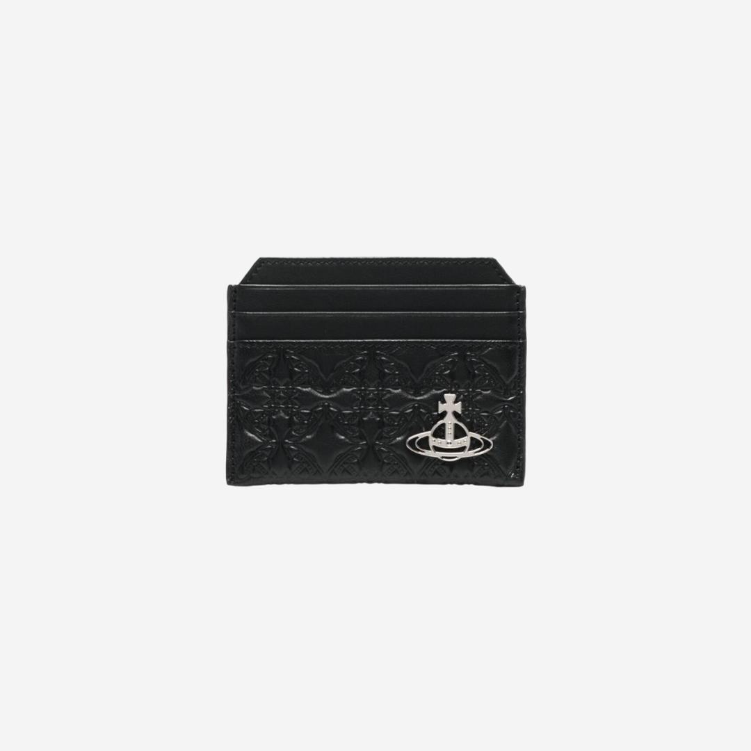 Vivienne Westwood Embossed Slim Card Holder Black