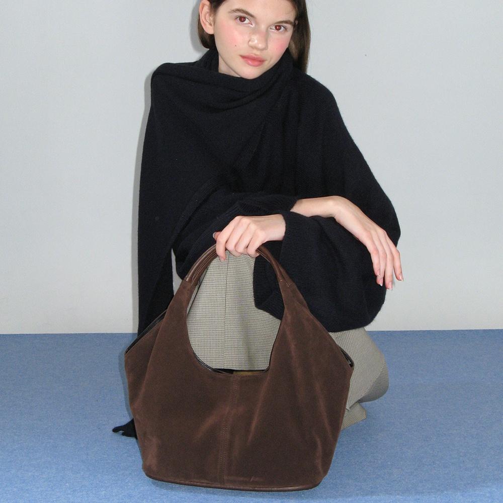 medium vase bag (suede brown)