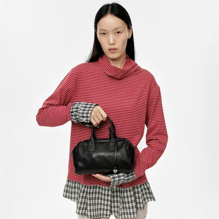 SOFT BOWLING_black washed nappa