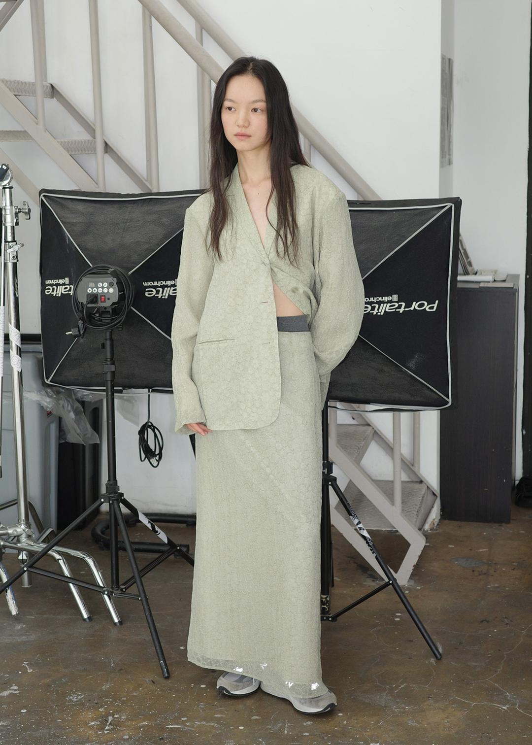 [ 자사몰단독 ] [ 4월 중순 예약배송 ] BABY FLOWER SKIRT [JADE]
