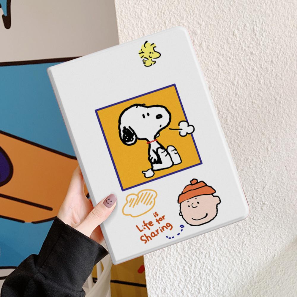 깔끔하고 귀여운 스누피아이패드케이스 아이패드에어4투명케이스 프로5세대
