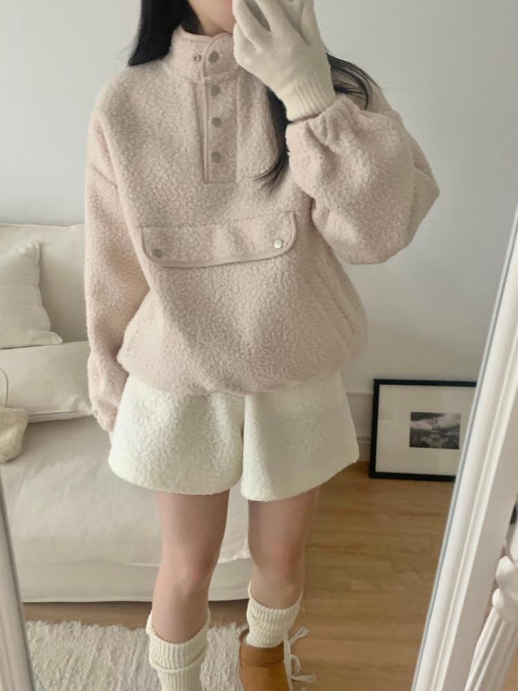 [차콜 바로배송] 여성 캠프 뽀글이 아노락 집업 (2 color)