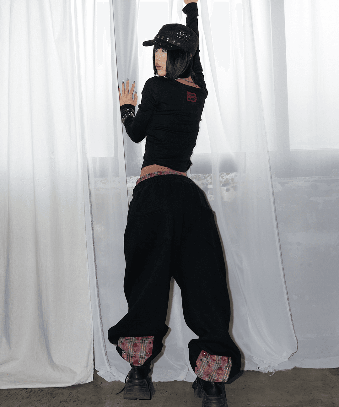 Y9 POCKET LAYERED SWEAT PANTS(BLACK)