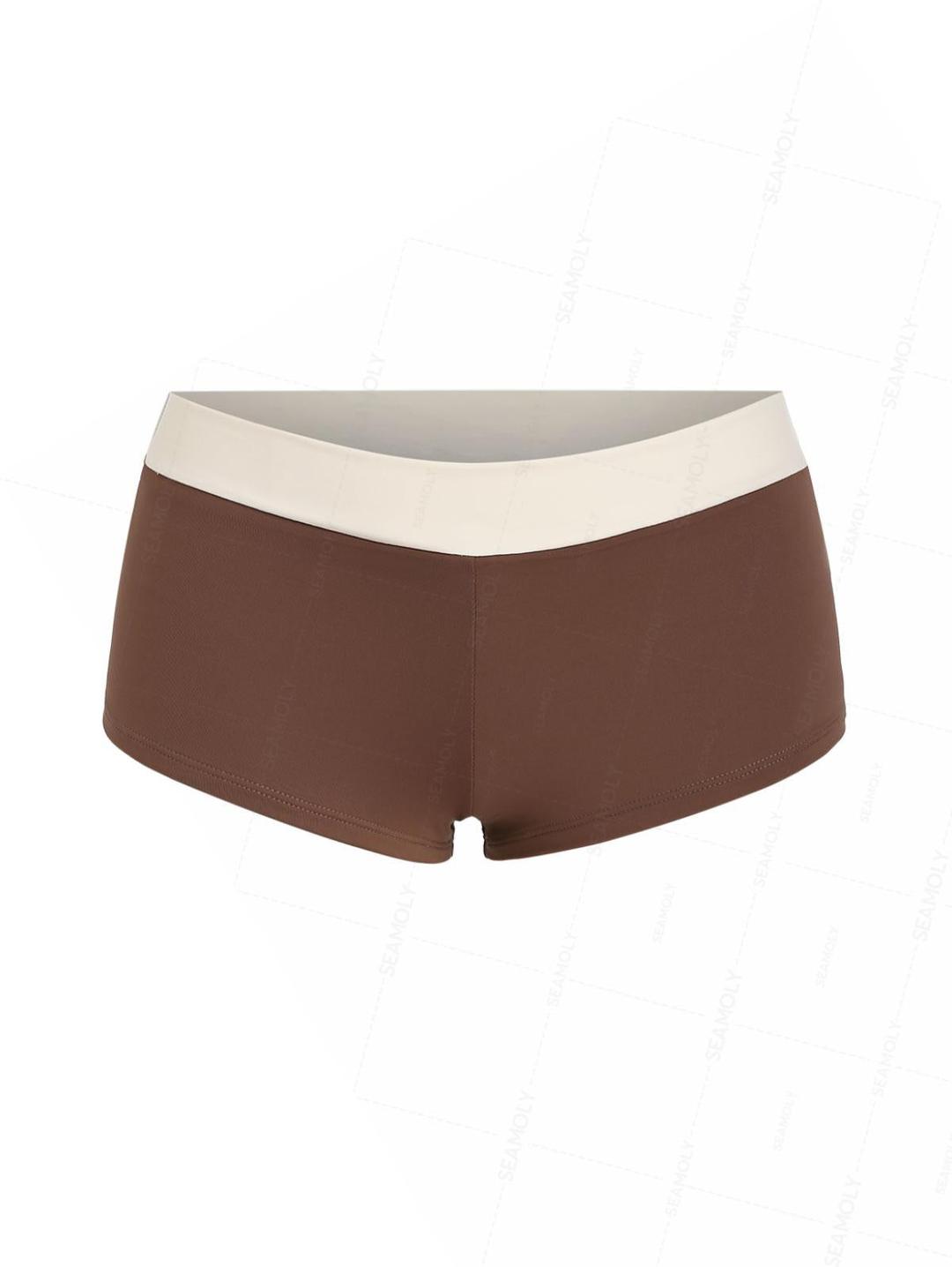 Seamolly Colorblock Bikini Bottom Cheeky Swim Boyshorts