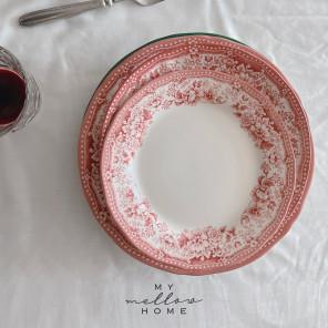 마이멜로우홈 클레이탄 다이아나 노엘 플라워 크리스마스 접시 스몰 21cm