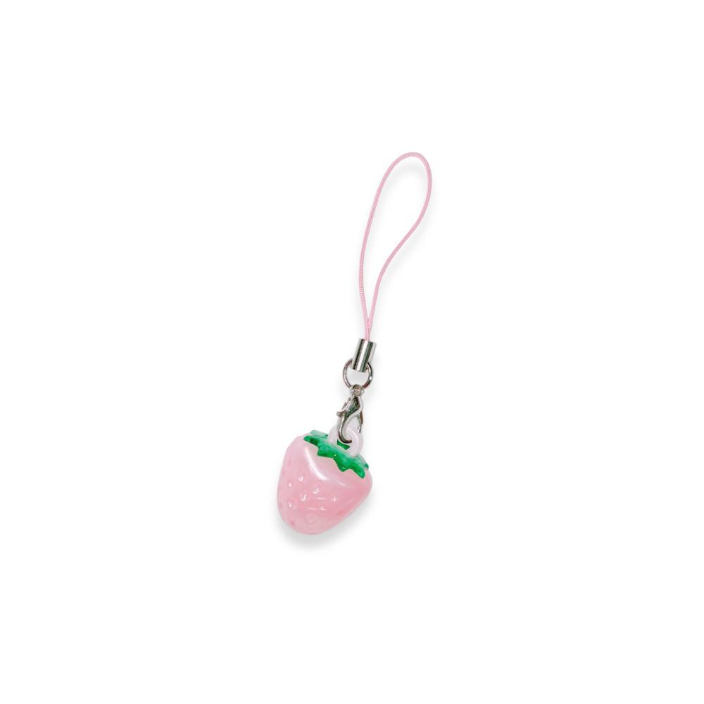 Pearl pink strawberry phone strap,펄핑크 딸기 폰스트랩 휴대폰줄