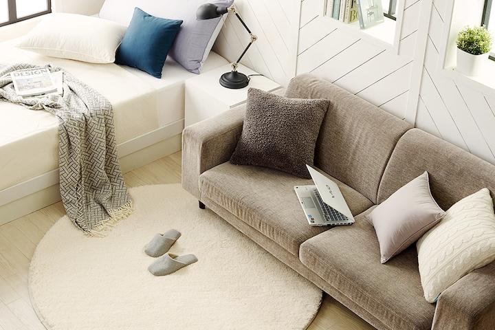 마일드 터치미 극세사 롱파일 러그 4size/4color 원형