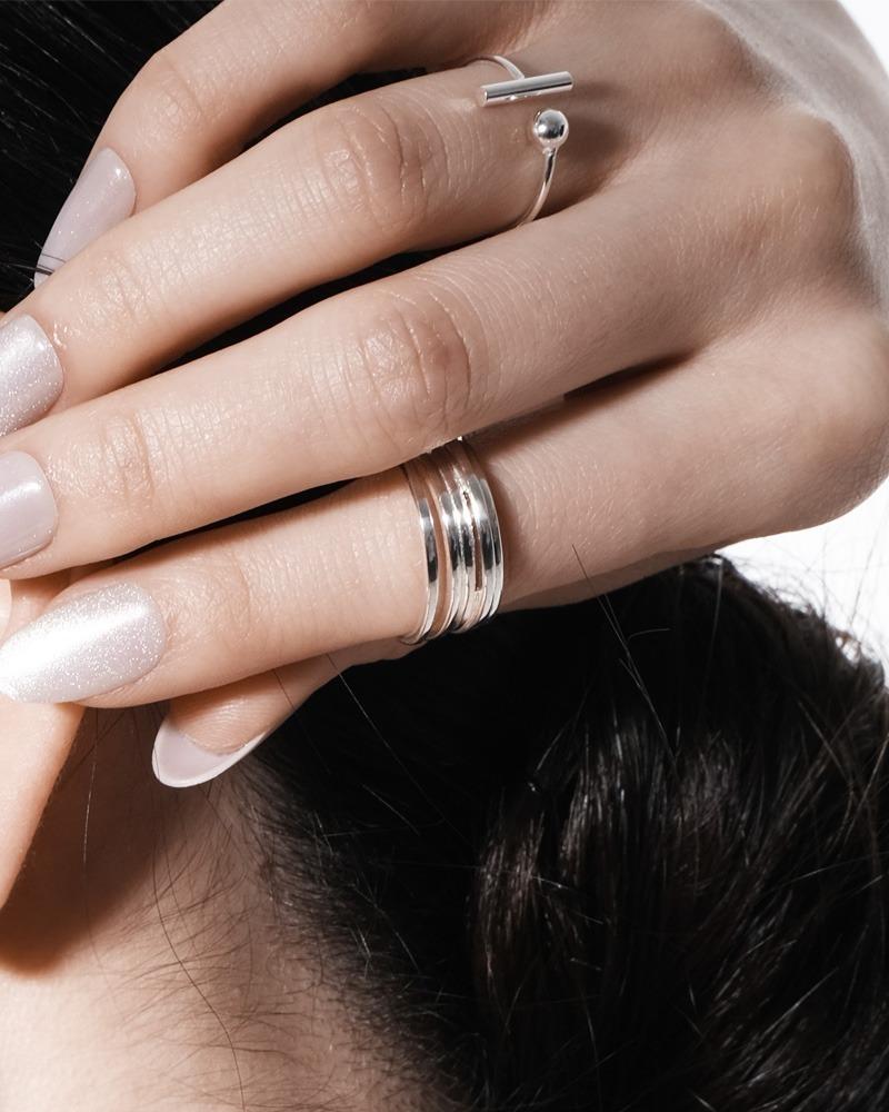 [Silver925]Three Line Ring