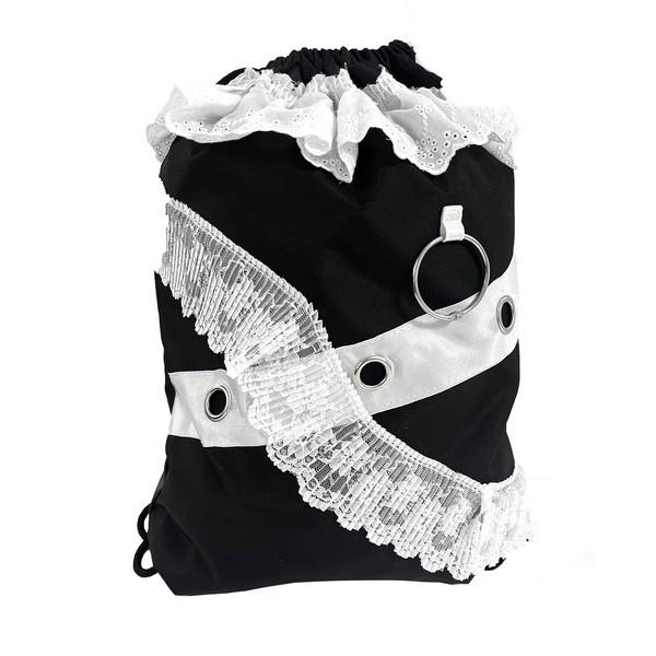 Black&White lovely string backpack