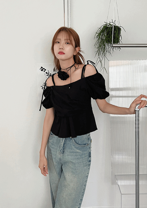 쓰리웨이 스트랩 블라우스 (2color)