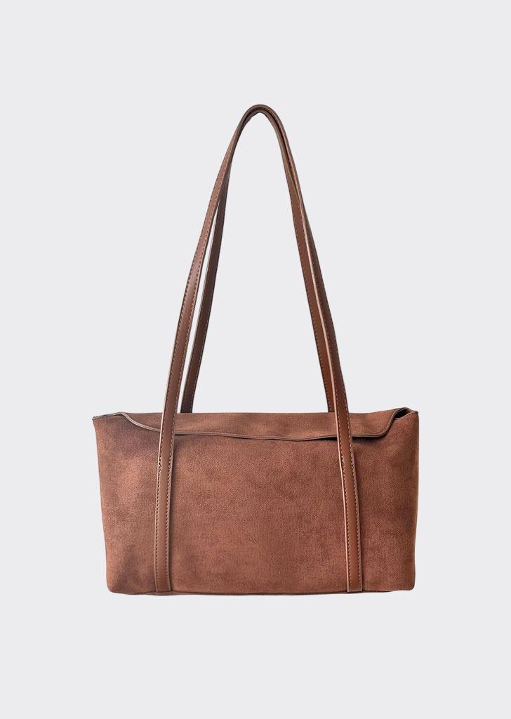 VERONI SHOULDER BAG - CAMEL SUEDE