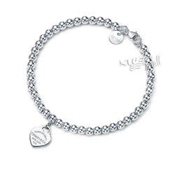 티파니앤코 하트 태그 실버 팔찌 TIFFANY HEART TAG BEAD BRACELET