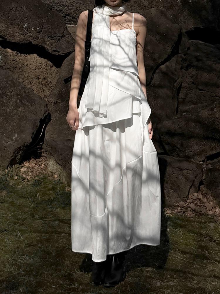 로렌 펌킨 슬리브리스 스커트 세트 (3color)