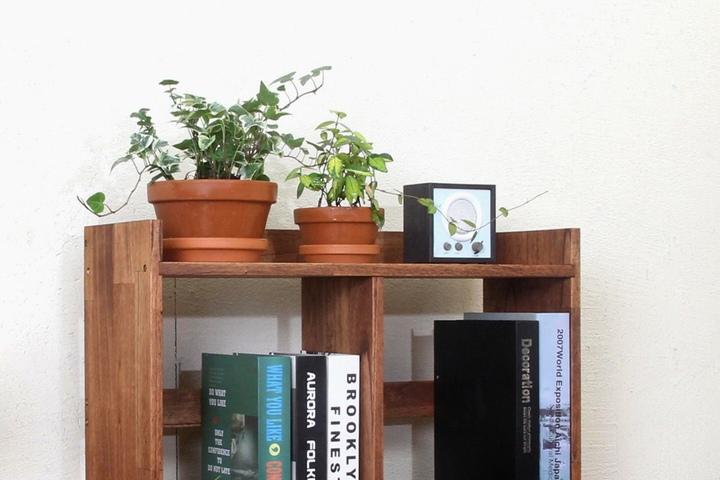 원목책꽂이 2칸 600사이즈 책상정리 참죽나무 사이즈변경 주문제작가능