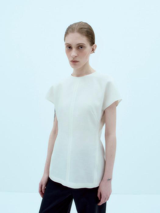 AIN silk blouse top Ivory