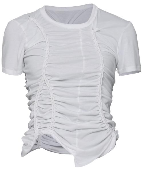Handmade Twisted T-Shirt (FL-119_White)