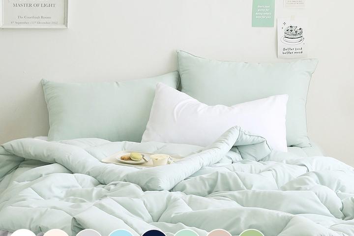 [15%쿠폰] 컬러랜드 먼지없는 세미마이크로 차렵이불세트 SS/Q 16colors