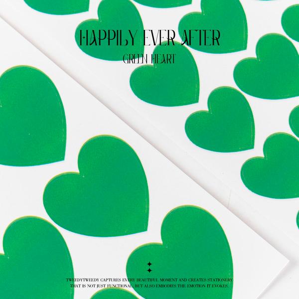 HAPPILY EVER AFTER - GREEN HEART 2매 (씰스티커)