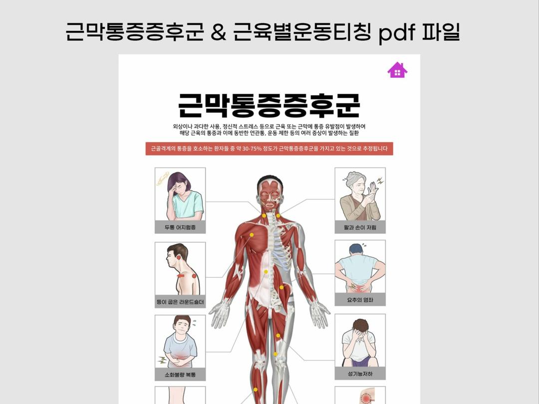 근막통증증후군&근육별운동티칭 pdf 전자책