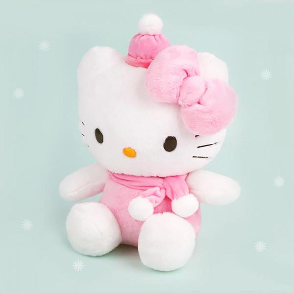 산리오 헬로키티 ❤ 핑크 목도리 코스튬 봉제인형 25cm (정식제품)