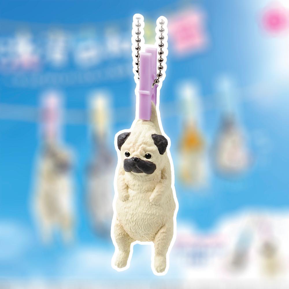 에르 가챠 세탁 하기 좋은 날 동물 친구들 키홀더2 퍼그