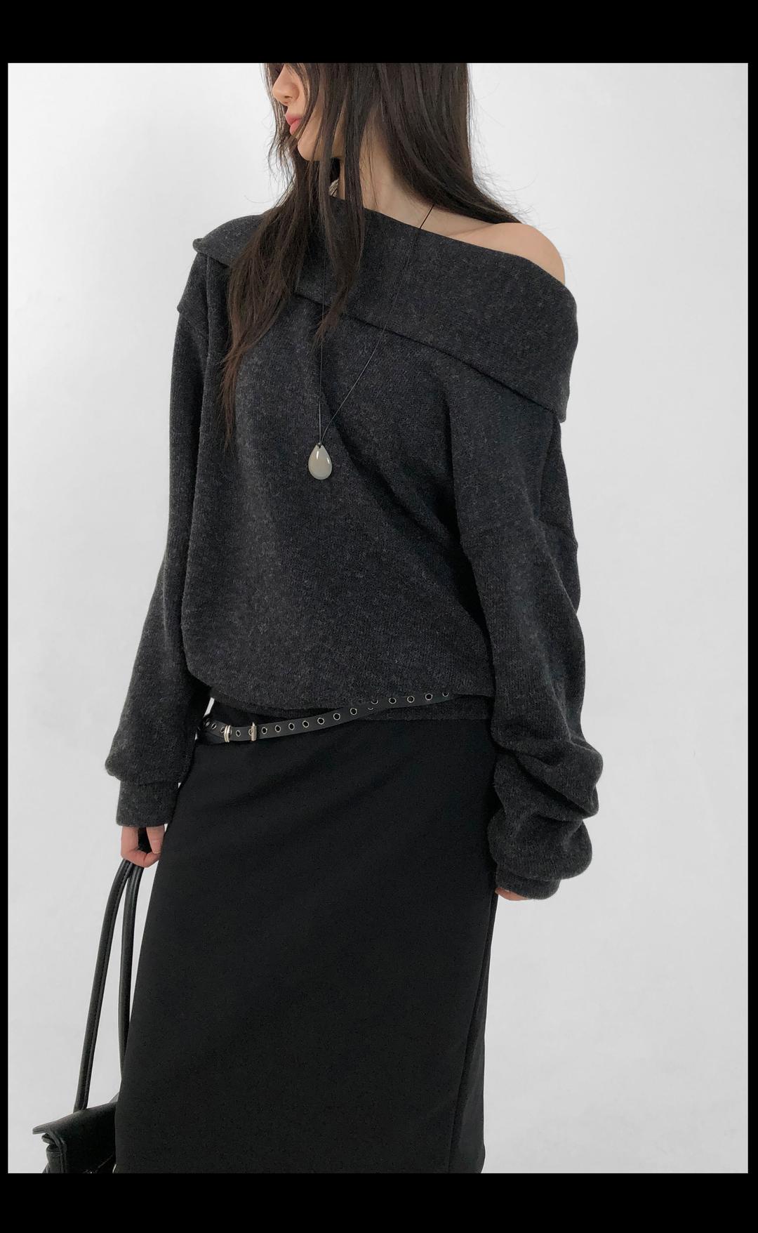 로이 기모 울 겨울 원숄더 후드