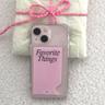 Card pocket jelly case - favorite things(pink)