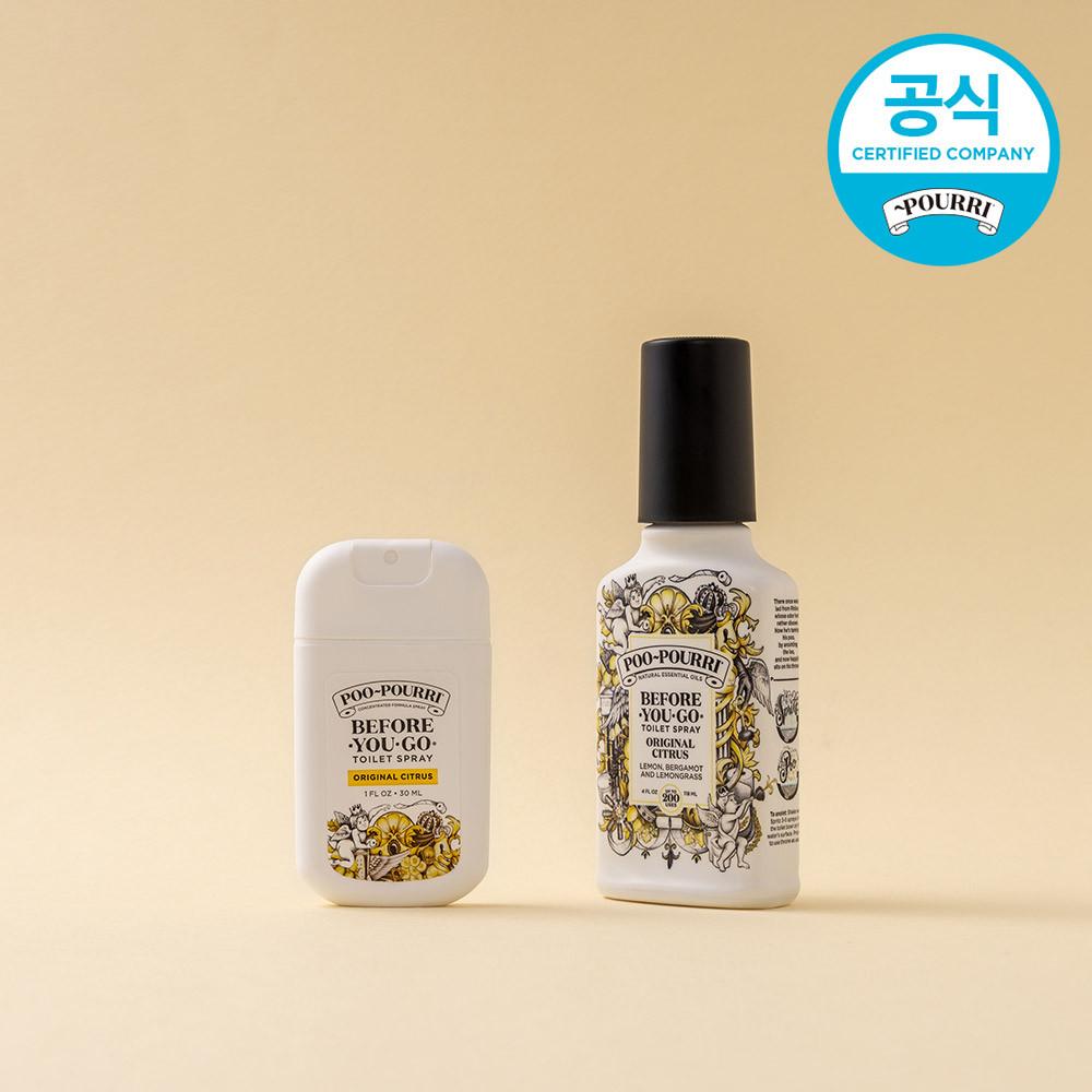 [푸푸리] 토일렛퍼퓸 비치용 118ml+휴대용 포켓스프레이 30ml