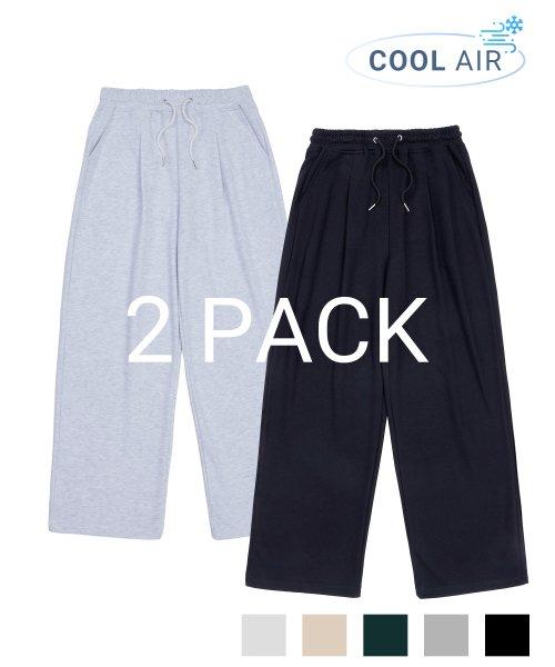 [2PACK] [여름원단] 원턱 와이드 스웻 팬츠-5컬러
