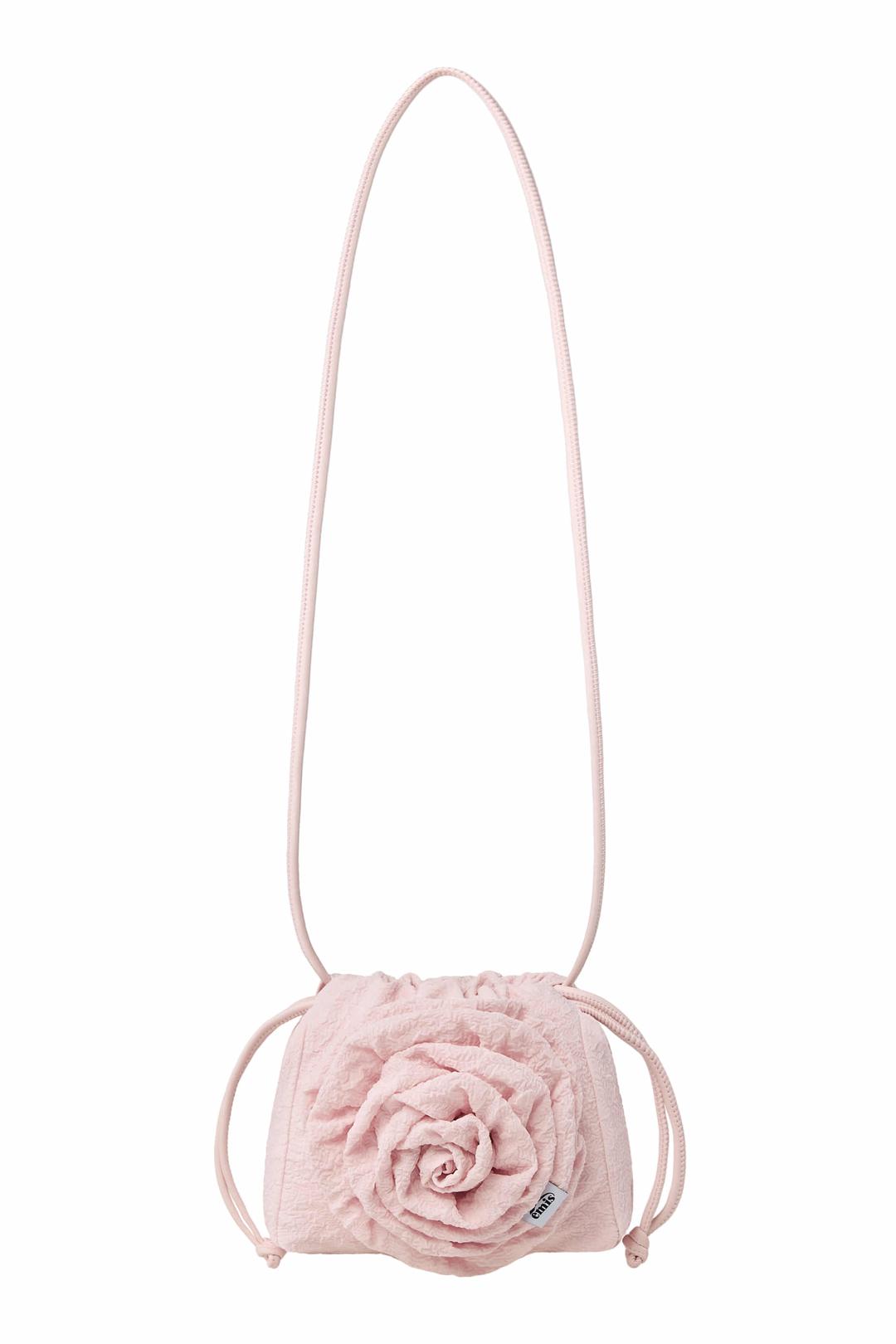 CORSAGE STRING MINI BAG-PINK