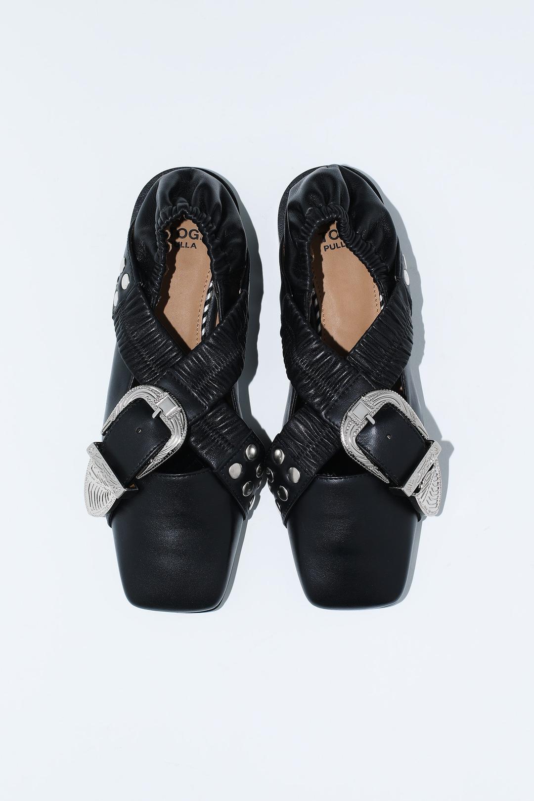 CROSS STRAP BALLET - Black / 38