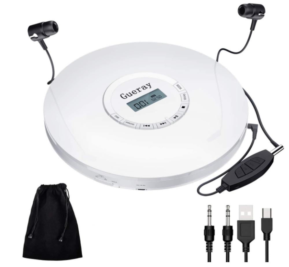 레트로 휴대용 시디 플레이어 CD PLAYER 어학 씨디 빈티지 감성 화이트