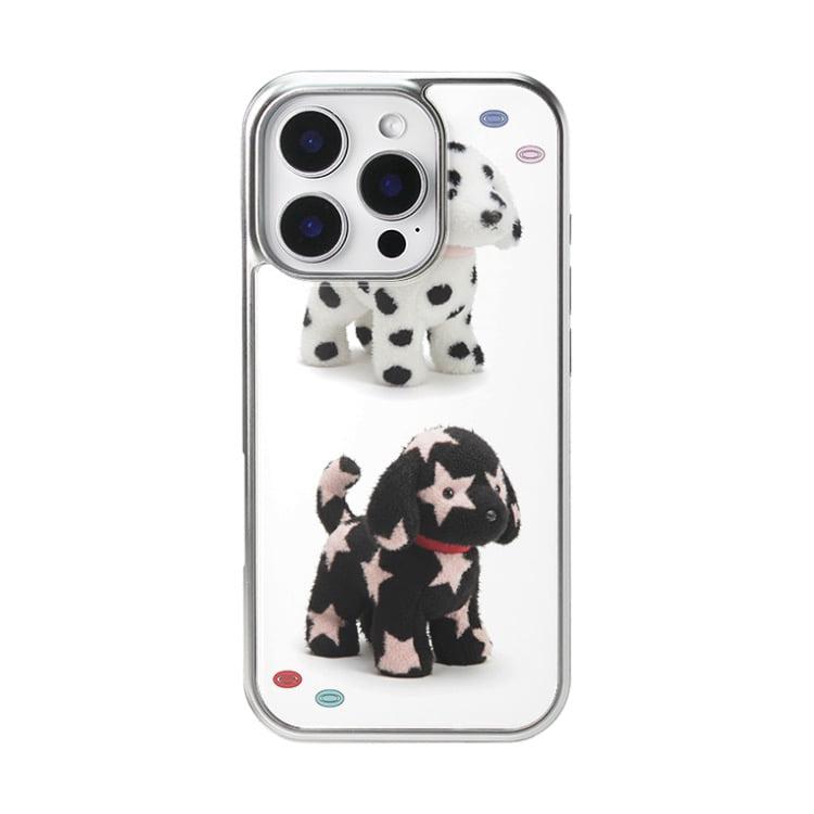 Fluffy Puppy Glass Bumper Case