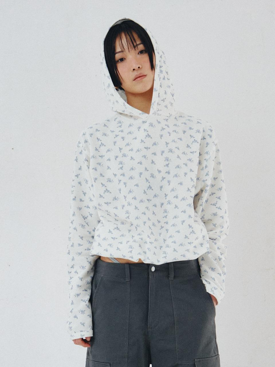 [PLZPROJECT][2차] WAFFLE HOOD, FLORAL CREAM [ 4/10 예약배송 ]