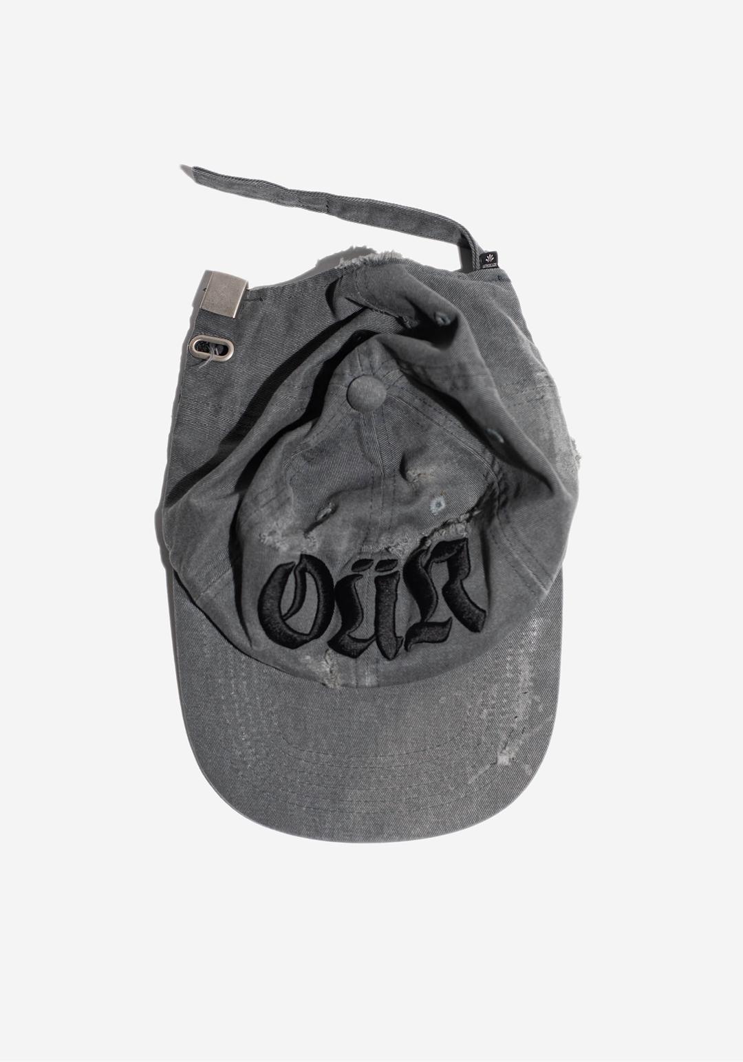 Washed Damage OÜR Cap [ Charcoal ]