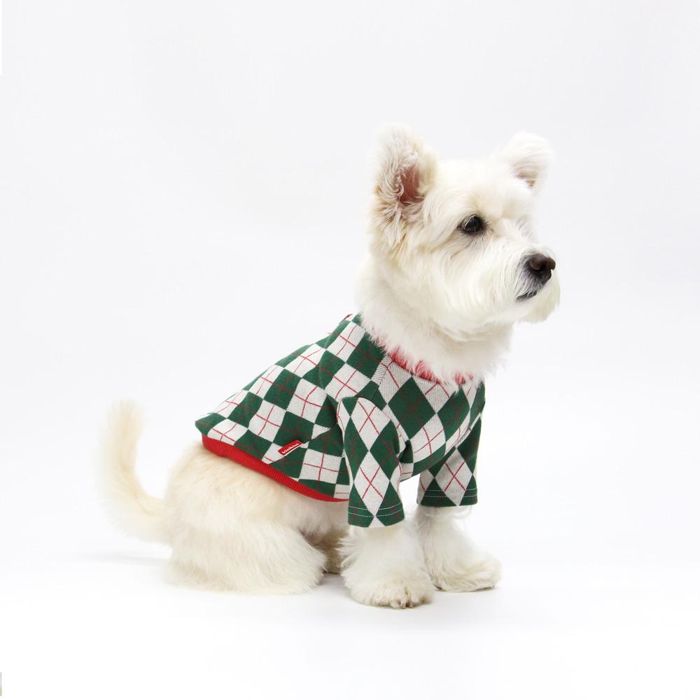 ARGYLE PATTERN TSHIRT-GREEN(반팔티)