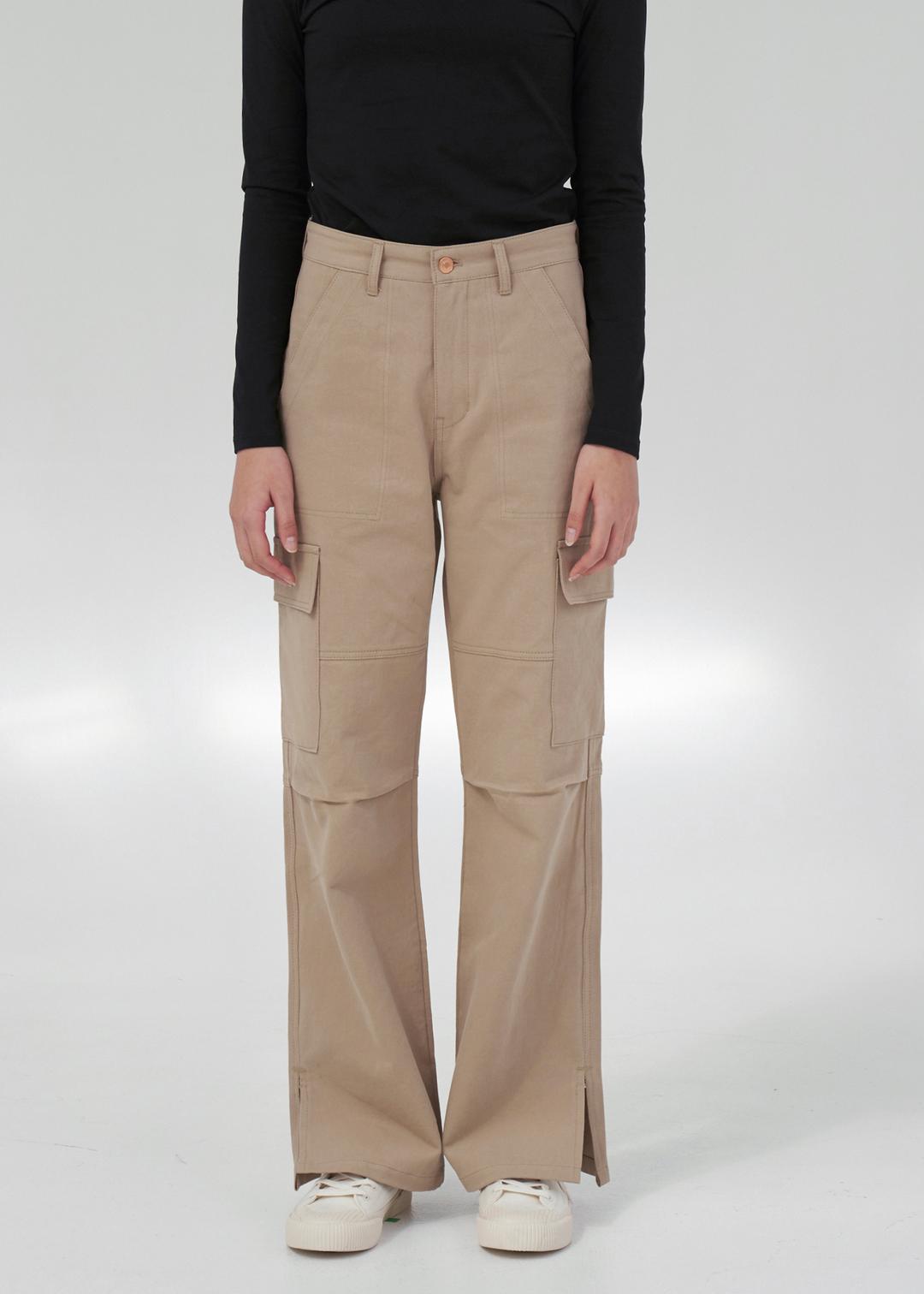 153 Slit Cargo Pants Beige