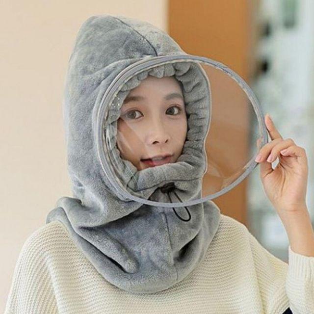 은플 겨울 후드모자 겨울모자 방한 니트모자 마스크 안면마스크 기모모자 군밤모자 DMM_40518555